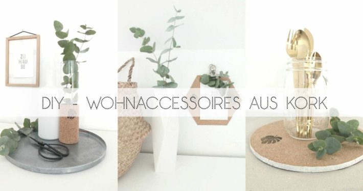 Wohngoldstück_DIY Anleitung Kork Bastelideen Untersetzer Vase Wanddeko