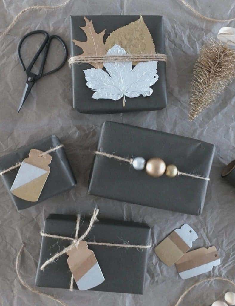 Wohngoldstück_DIY Ideen Weihnachtsgeschenke verpacken metallic