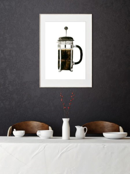 Wohngoldstueck_Kunstdruck Leo la Douce French Press