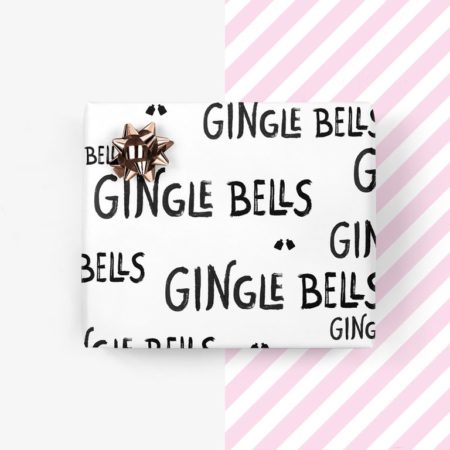Wohngoldstueck_Typealive Geschenkpapier Gingle Bells