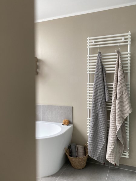 Wohngoldstueck_Humdakin Bath Towel Waffle Light Stone