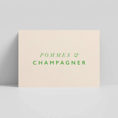 Wohngoldstueck_Studio Liv_Postkarte Pommes und Champagner