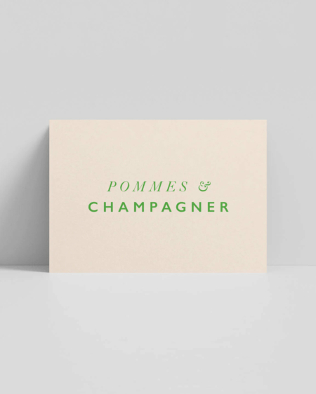 Wohngoldstueck_Studio Liv_Postkarte Pommes und Champagner