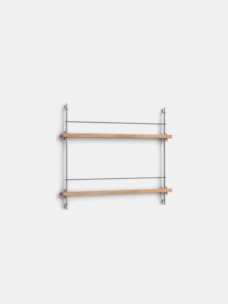 Wohngoldstueck_Magazine Shelf MS.65.1_Oak_Stainless Steel