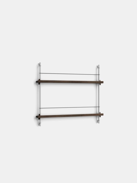 Wohngoldstueck_Magazine Shelf MS.65.1_Smoked Oak_Stainless Steel