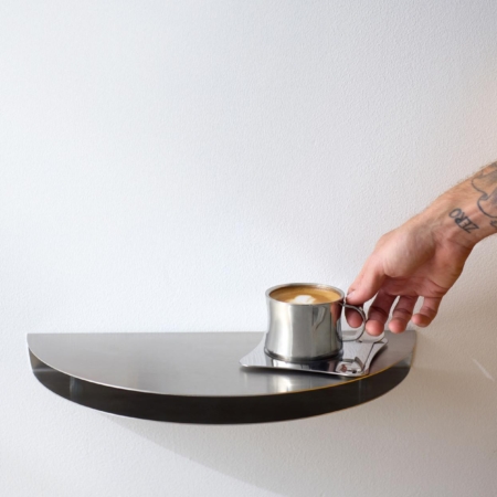 Wohngoldstueck_Moebe_Halfmoon Shelf_Stainless Steel_Large